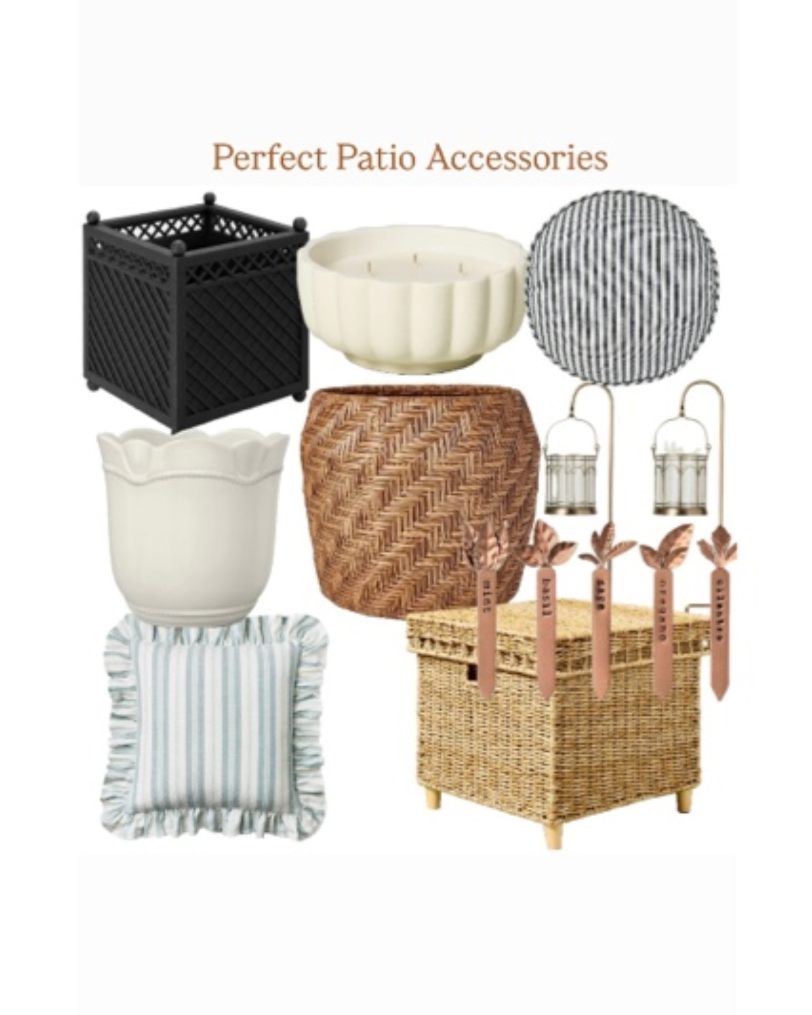 The perfect patio accessories to make any patio look fresh, calm and cozy. 
#patio