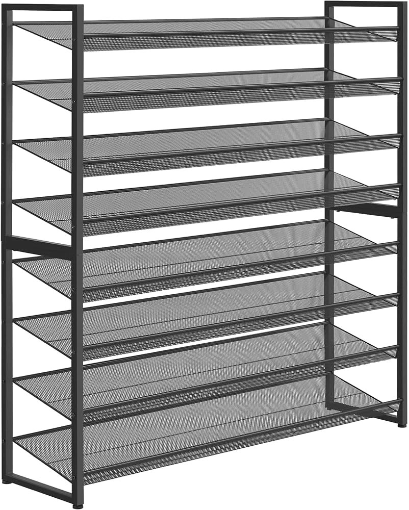 Nunsino 8 Tier Shoe Rack Organizer,Max Holds 50 Pairs,Metal Shoe Storage Shelf,4-Tier Stackable S... | Amazon (US)