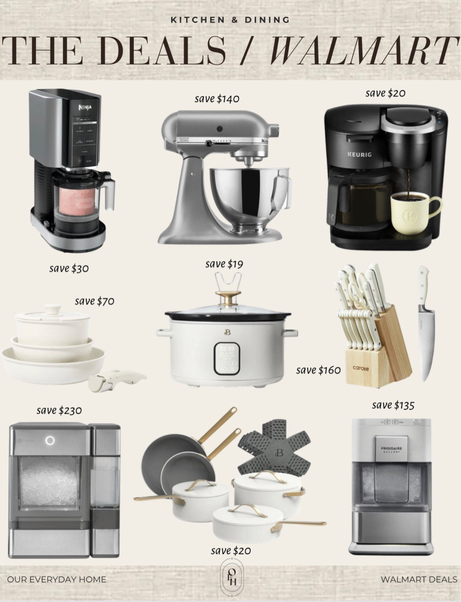 Walmart daily deals, ninja Creami, kitchenaid mixer, coffee machine, crockpot, knife set, nugget ice machine, cookware, Area rug, home, console, wall art, swivel chair, side table, sconces, coffee table tray, coffee table decor, bedroom, dining room, kitchen, light fixture, amazon, Walmart, neutral decor, black and white decor, budget friendly decor, affordable home decor, our everyday home, home office, tv stand, sectional sofa, dining table, dining room, amazon home finds 

#LTKsalealert #LTKGiftGuide #LTKhome