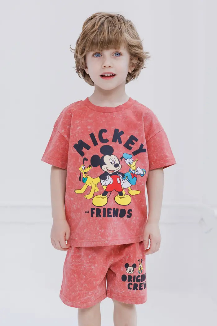 Mickey Mouse & Friends Wash T-Shirt & Shorts Set | Nordstrom