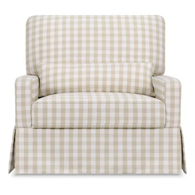 Crawford Pillowback Chair and a Half Upholstered Swivel Glider | Wayfair North America