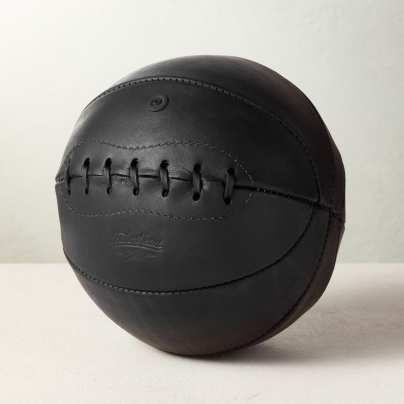 Leather Head Mini Black Leather Basketball + Reviews | CB2 | CB2