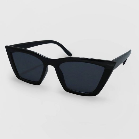 Women's Cateye Plastic Silhouette Sunglasses - Wild Fable™ Black | Target