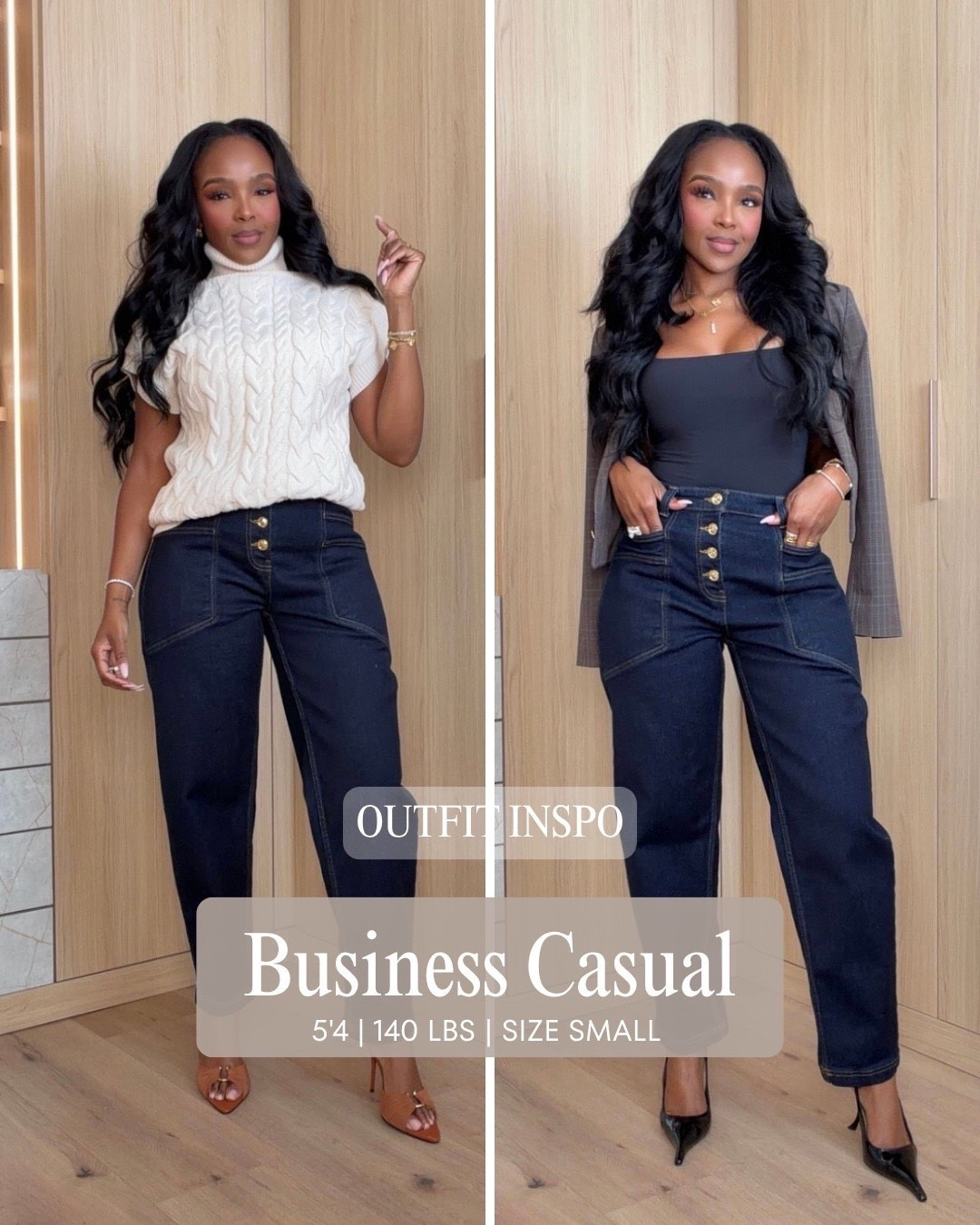 Fall business casual looks ✨

business casual outfits, office outfit ideas, workwear with jeans, dark wash denim, petite workwear

Wearing: Size Small/4 | 5’4” | 140 lbs | 34D-27-40

📲 Download the FREE LTK app & follow me (@kirasfashionfinds) to shop all my daily finds.

#LTKPetite #LTKWorkwear