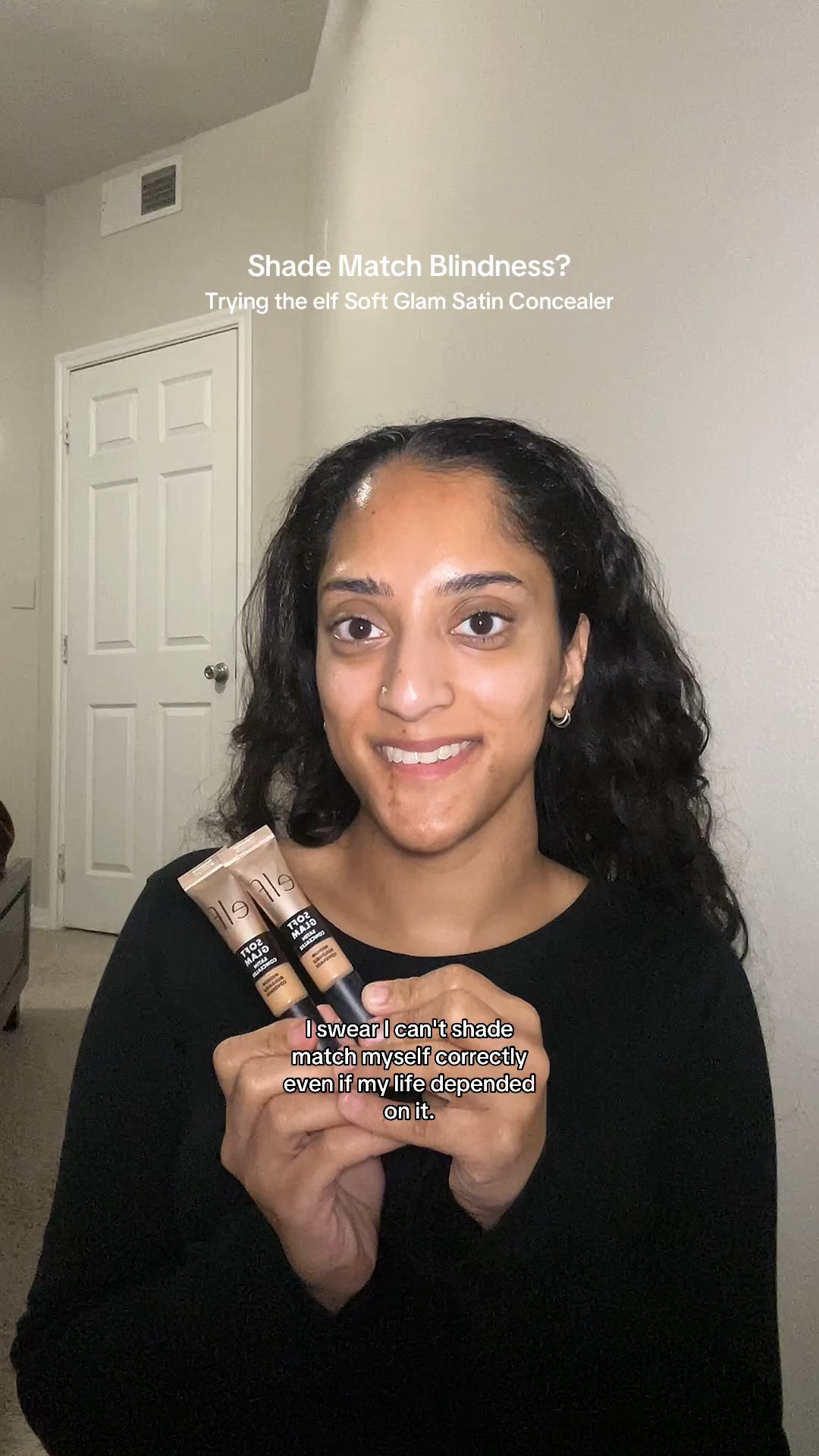Keep or return? Or if anyone out there thinks they’re my shade twin I’d love some concealer or makeup recs in general 😂

ELF Cosmetics soft glam satin concealer (31 and 32 medium neutral) 

For $5 this was definitely worth a try and feels pretty good on my skin. Looking forward to trying this and the soft glam satin foundation together. 

#elfcosmetics #shadematch #shadetwins #BeautyTok #browngirlmakeup 

#LTKmorningroutine #LTKselfcare #LTKgrwm
