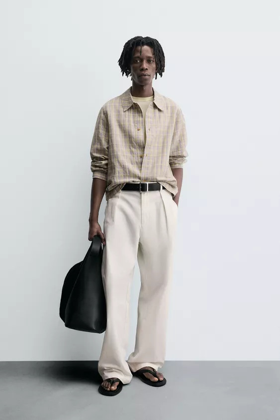 TEXTURED CHECK SHIRT | Zara UK