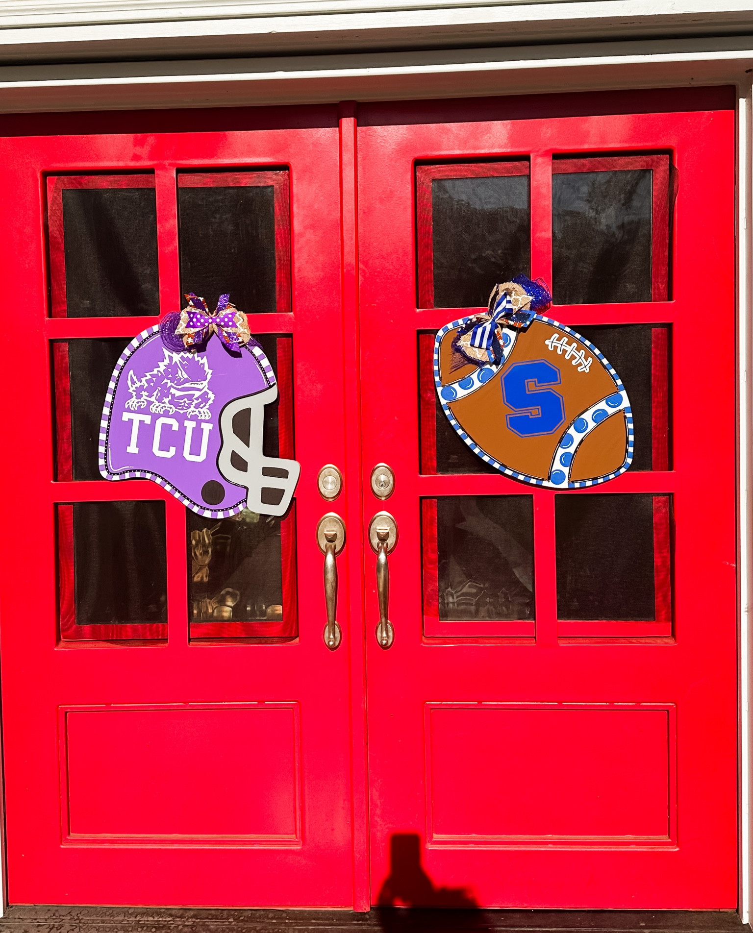 How cute are these wreaths for football season?! 💜🏈 
I found this amazing store on Etsy- Arkansas Woods Craft Co! 

Football Door Hanger, Football Wreath, Football decor, Football helmet door.

#LTKSale #LTKSeasonal #LTKunder50