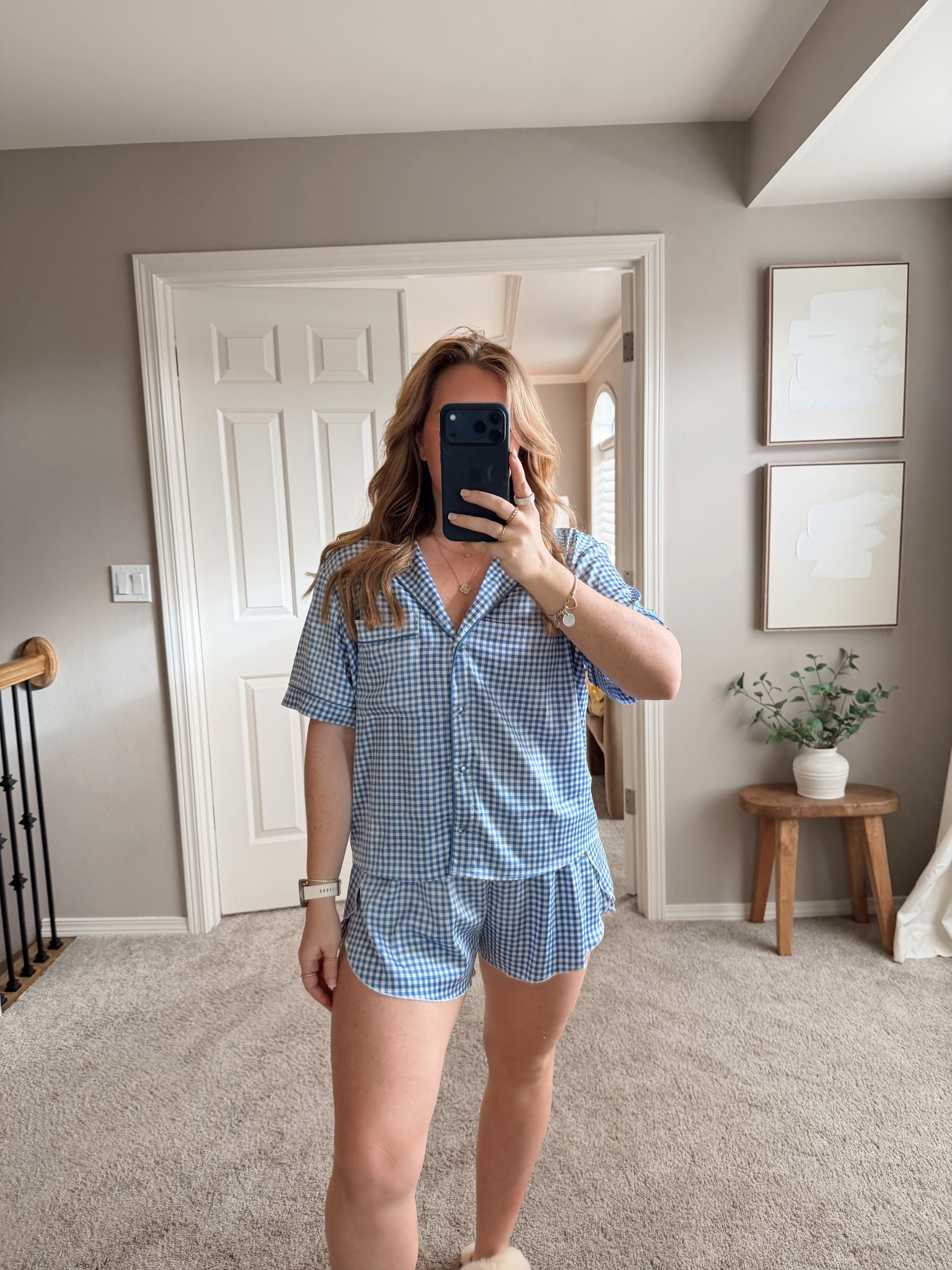 Blue Gingham Matching PJ set! 🩵🤍 Size 10/12 | M/L | 5’3” 

Sizes in the shorts are limited so I linked a similar pair! 

#LTKselfcare #LTKFindsUnder50 #LTKMidsize