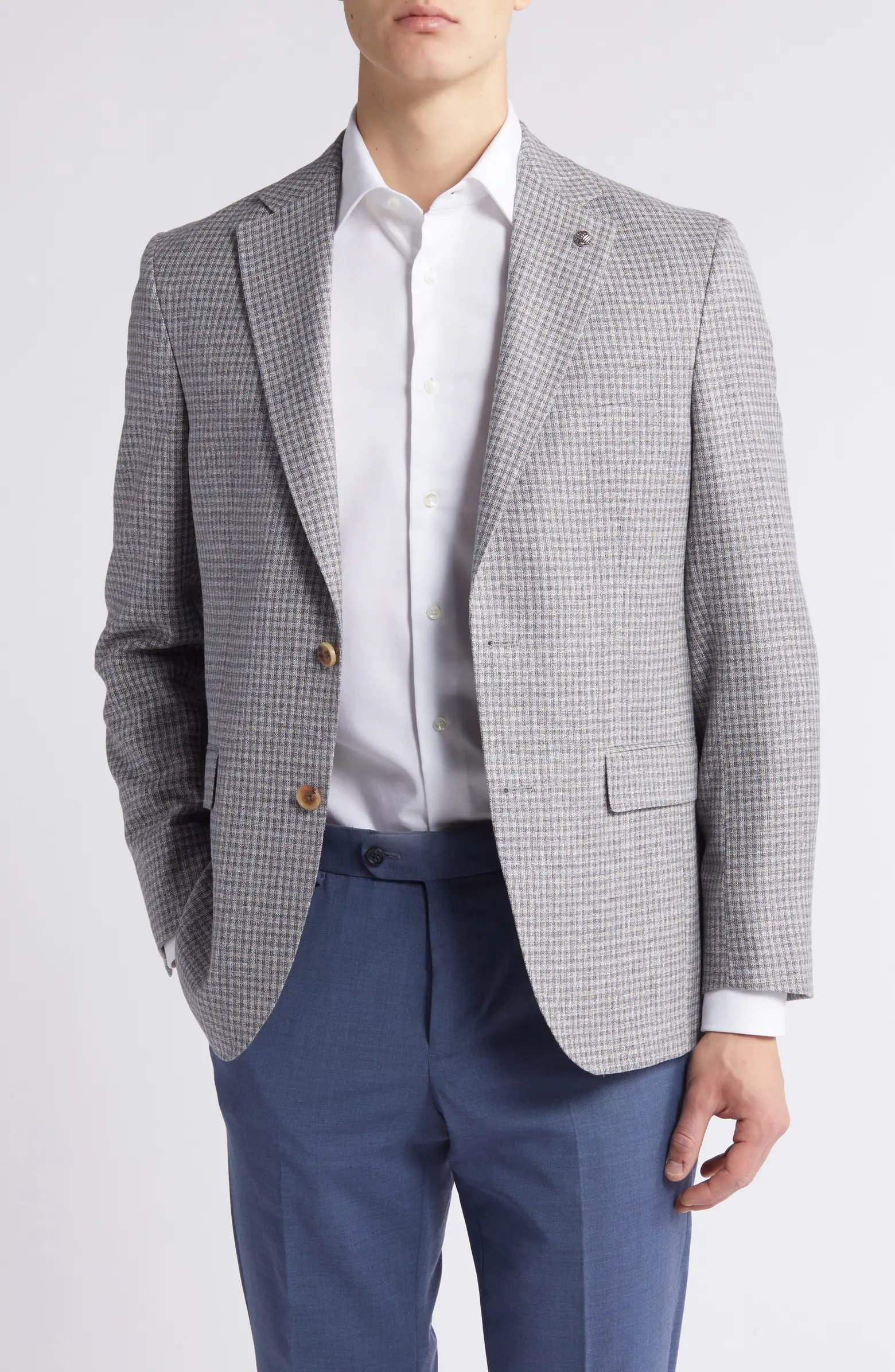 Midland Check Silk & Wool Sport Coat | Nordstrom