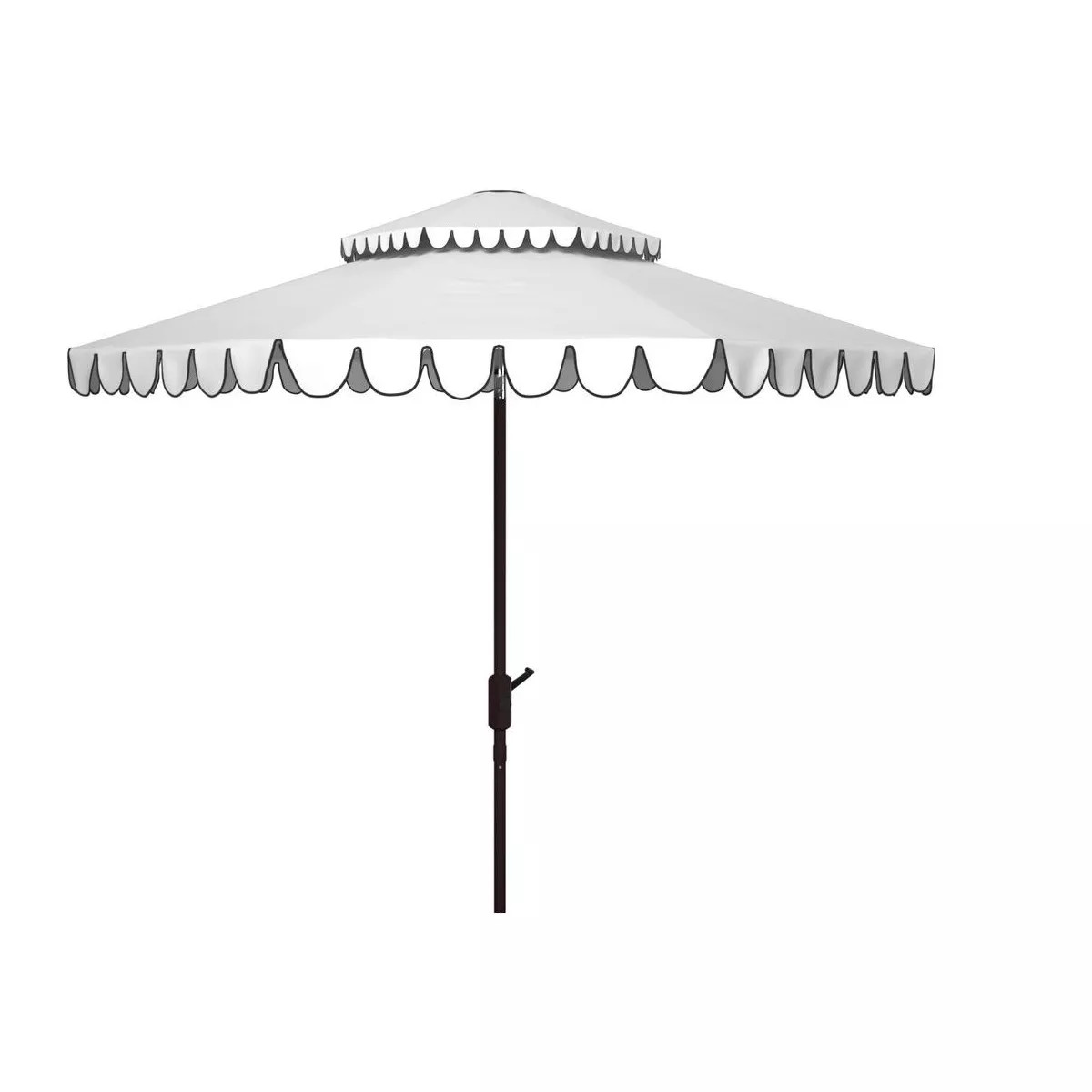 Venice 9Ft Round Double Top Crank Patio Outdoor Umbrella  - Safavieh | Target