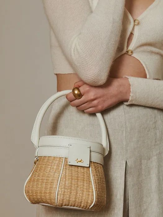 Rattan Mini Basket Bag Cream | W Concept (US)