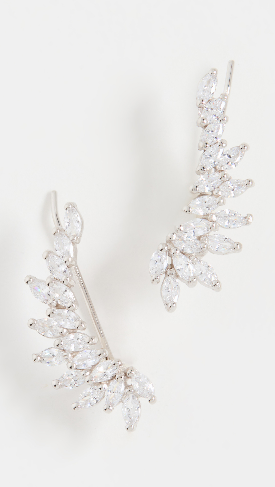 SHASHI 14k Isabella Ear Climber White Gold One Size | Shopbop