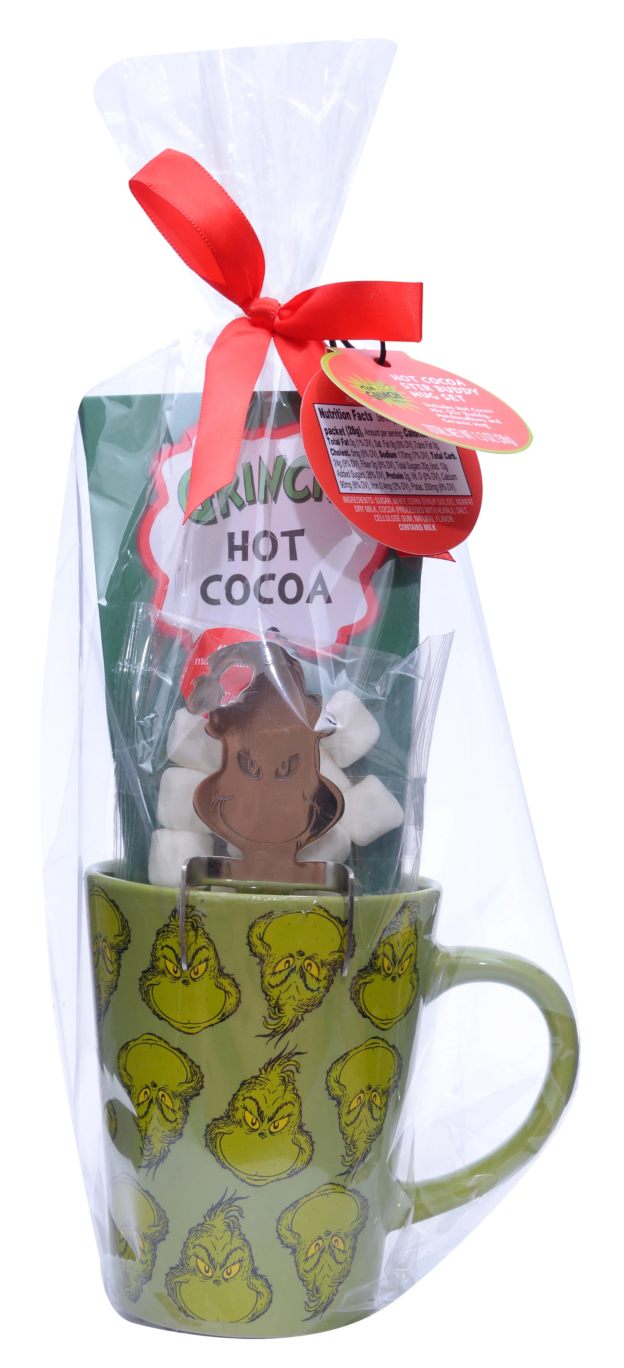 Dr. Seuss Grinch Mug gift set with hot cocoa, marshmallows, and Grinch Stir Buddy | Walmart (US)