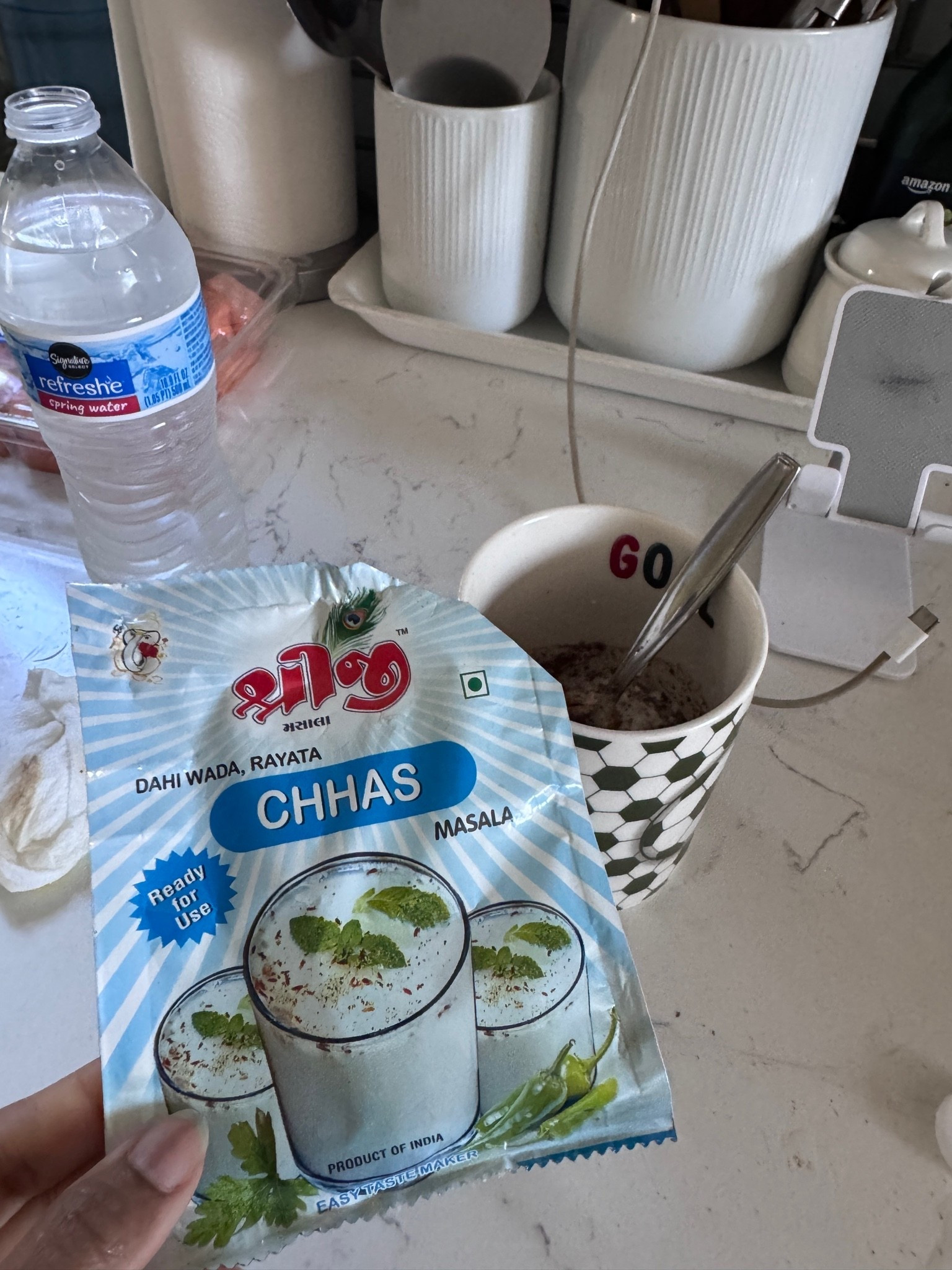 refreshing drink butter milk (Indian Chhas)
Just take 2 spoons yogurt + water + 1 sp chhas powder 😋

#LTKdayinmylife #LTKmomlife #LTKfoodie