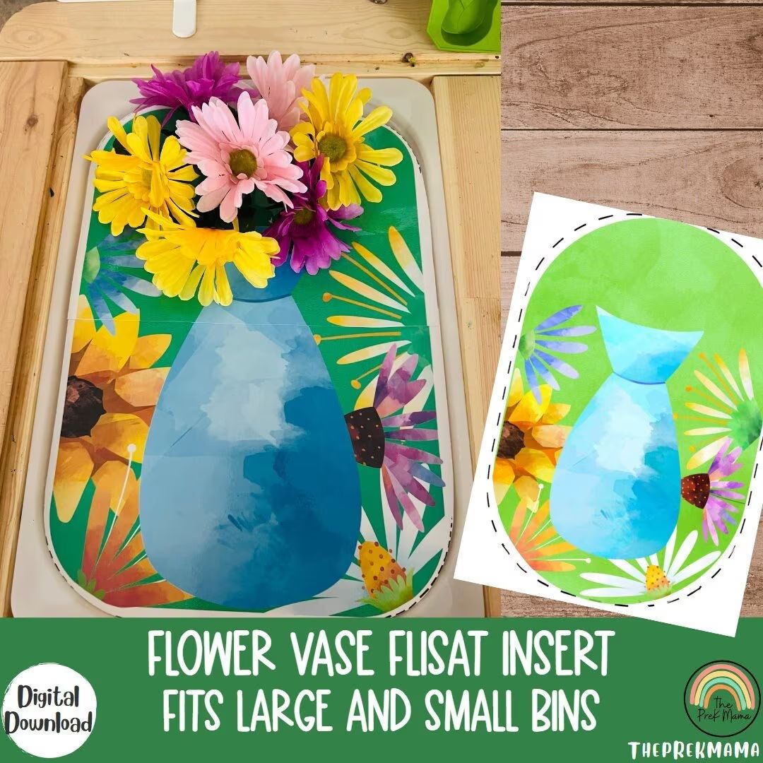 Flower Vase Flisat Inserts, Flisat Table, Flisat Insert Printable, Flisat Insert Preschool, Senso... | Etsy (US)