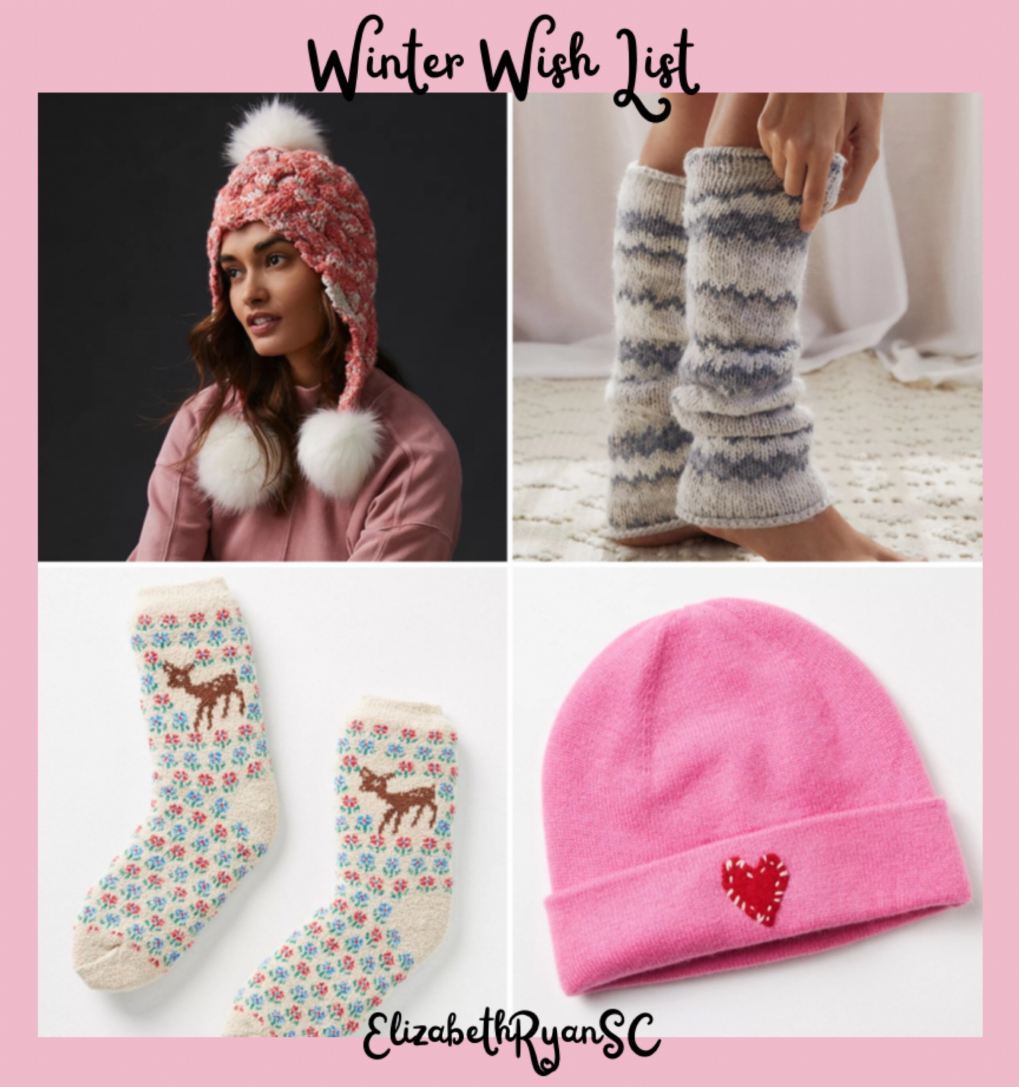 My winter wish list!💗❄️
#ltkseasonal
#ltkfamily
Pom Pom Ear Flap Beanie
Leg Warmers 
Reindeer Socks
Cashmere Beanie 
Christmas Gifts
Stocking Stuffers 
Knee Socks
Ugg Ultra Mini
Ruffle Ankle Socks
Velvet Hair Bows


#LTKstyletip #LTKHoliday #LTKU