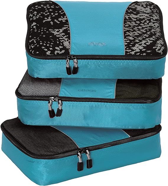 eBags Classic Medium 3pc Packing Cubes (Aquamarine) | Amazon (US)