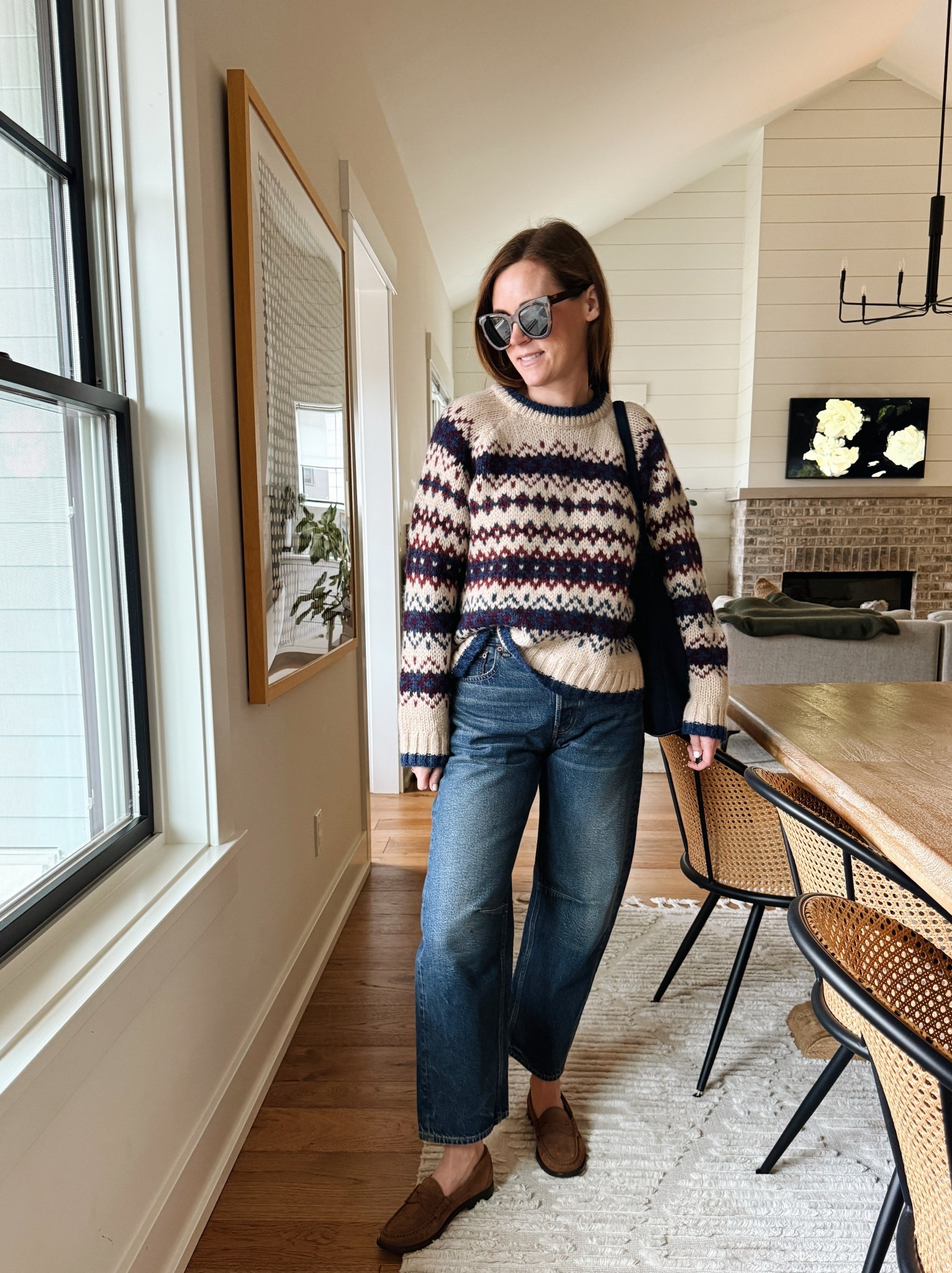 Sweater size small
Jeans size 24 - they run a touch big

#LTKHoliday #LTKgrwm #LTKootd