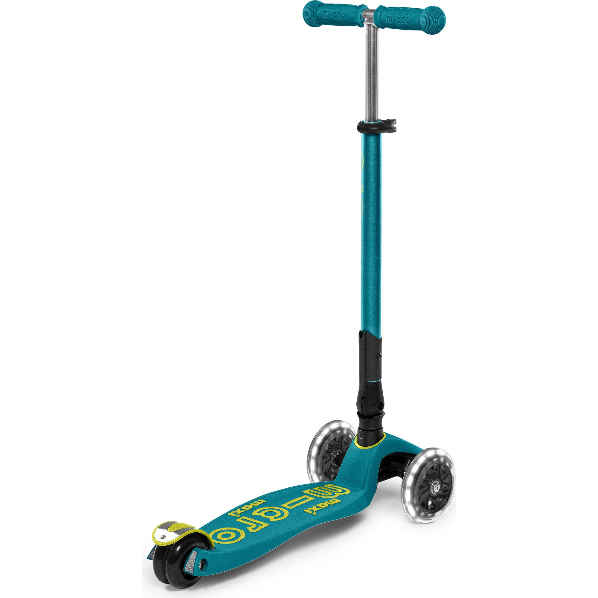 Maxi Deluxe Foldable LED Kids Scooter, Petrol Green | Maisonette