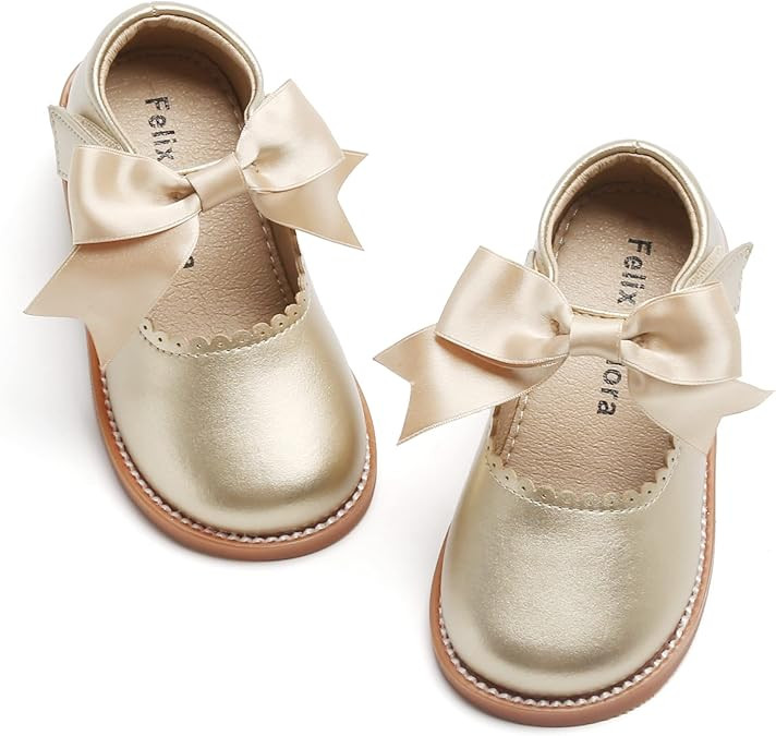 Felix & Flora Toddler Little Girl Mary Jane Dress Shoes - Ballet Flats for Girl Party School Shoe... | Amazon (US)