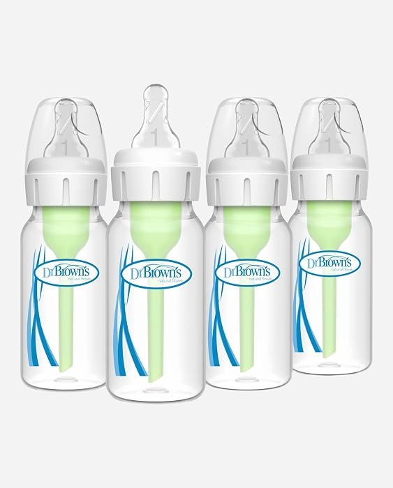 Dr. Brown's Anti-Colic Options+ Narrow Baby Bottle, 4 oz, 4-Pack | Amazon (US)