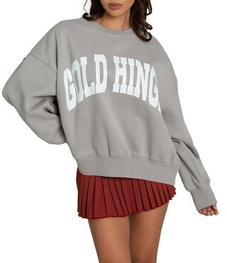 Wide Arm Crew Neck Long Sleeve Logo Sweatshirt | Dillard's