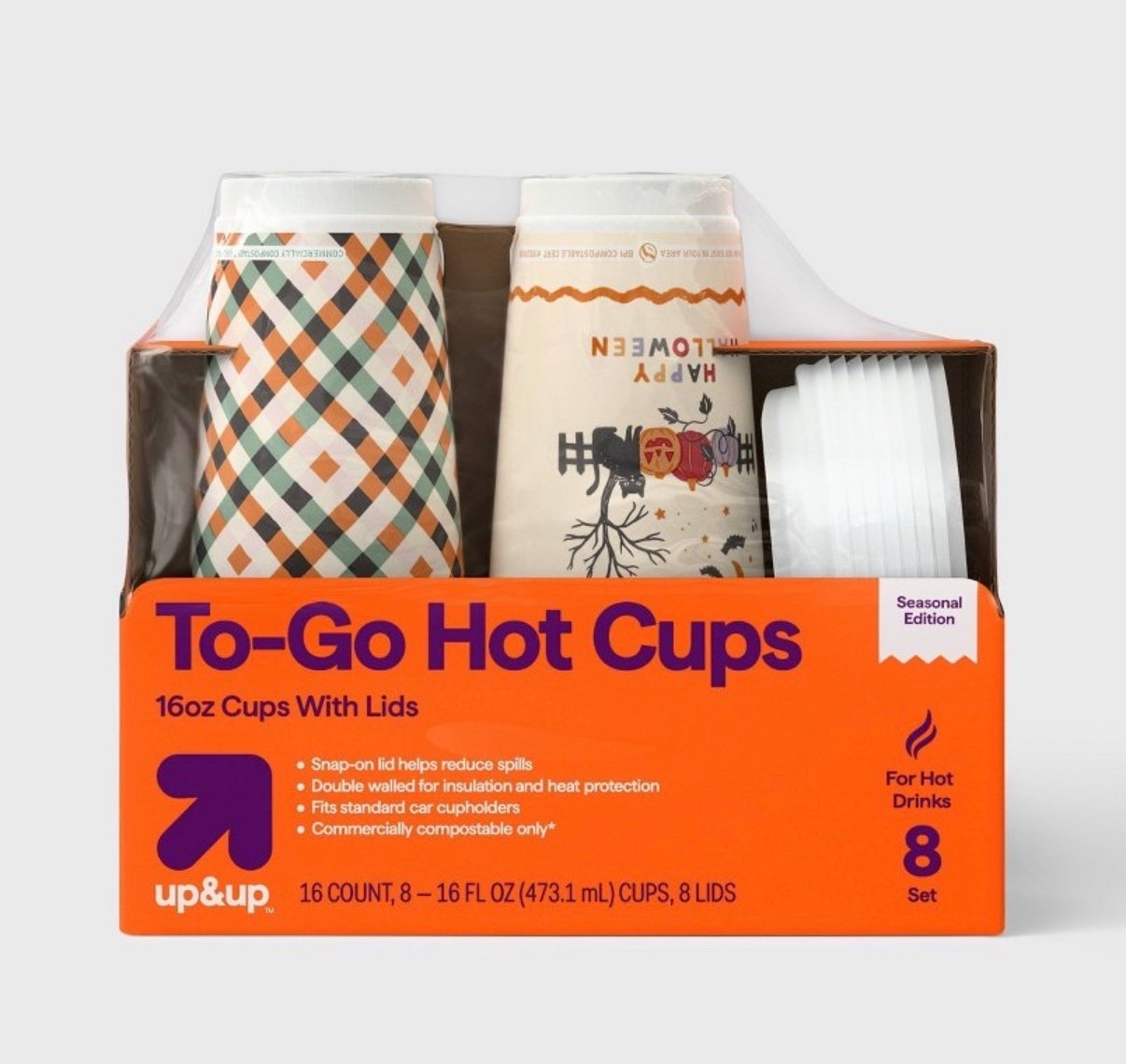 Halloween Disposable Hot Cups - 16oz/8ct
- up&up™
• 10

Target seasonal

#LTKSeasonal