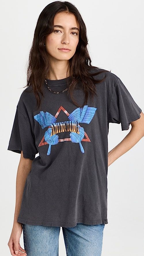 Lili Tee Butterfly - Washed Black | Shopbop