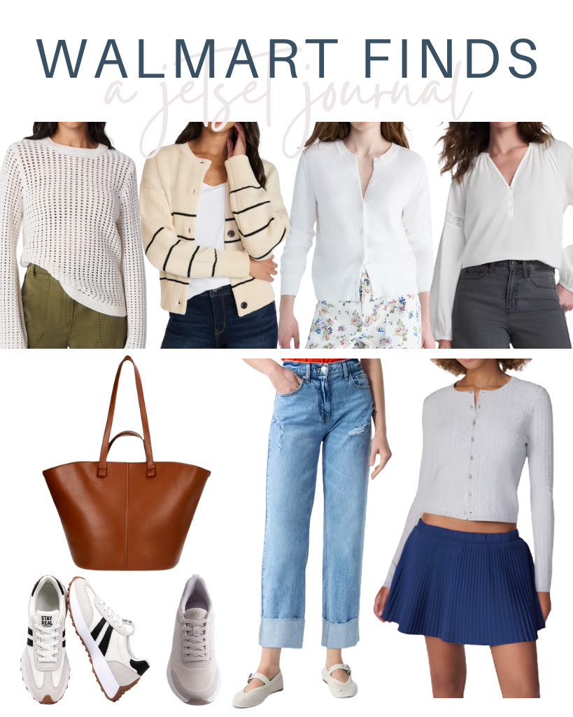 Are you coming back for more Walmart Finds? Sharing this long-sleeve cardigan sweater and a long-sleeve top with lace inserts from Time and Tru. You will also love this leather tulip tote handbag. We are obsessing over these casual sneakers from BERANMEY, too! Free Assembly’s straight cropped jeans and this No Boundaries crewneck cardigan are also favorites this week. 

 #LTKSeasonal #LTKSaleAlert #LTKTravel