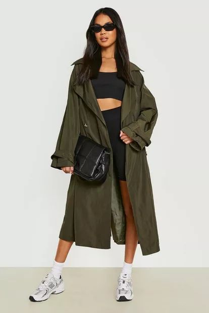 Oversized Luxe Belted Trench Coat | Boohoo.com (US & CA)