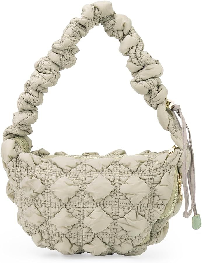 Puffer Tote Bag Fuffy Crescent Crossbody Bag Nylon Purse Hobo Shoulder Quilted Handbag Lightweigh... | Amazon (US)