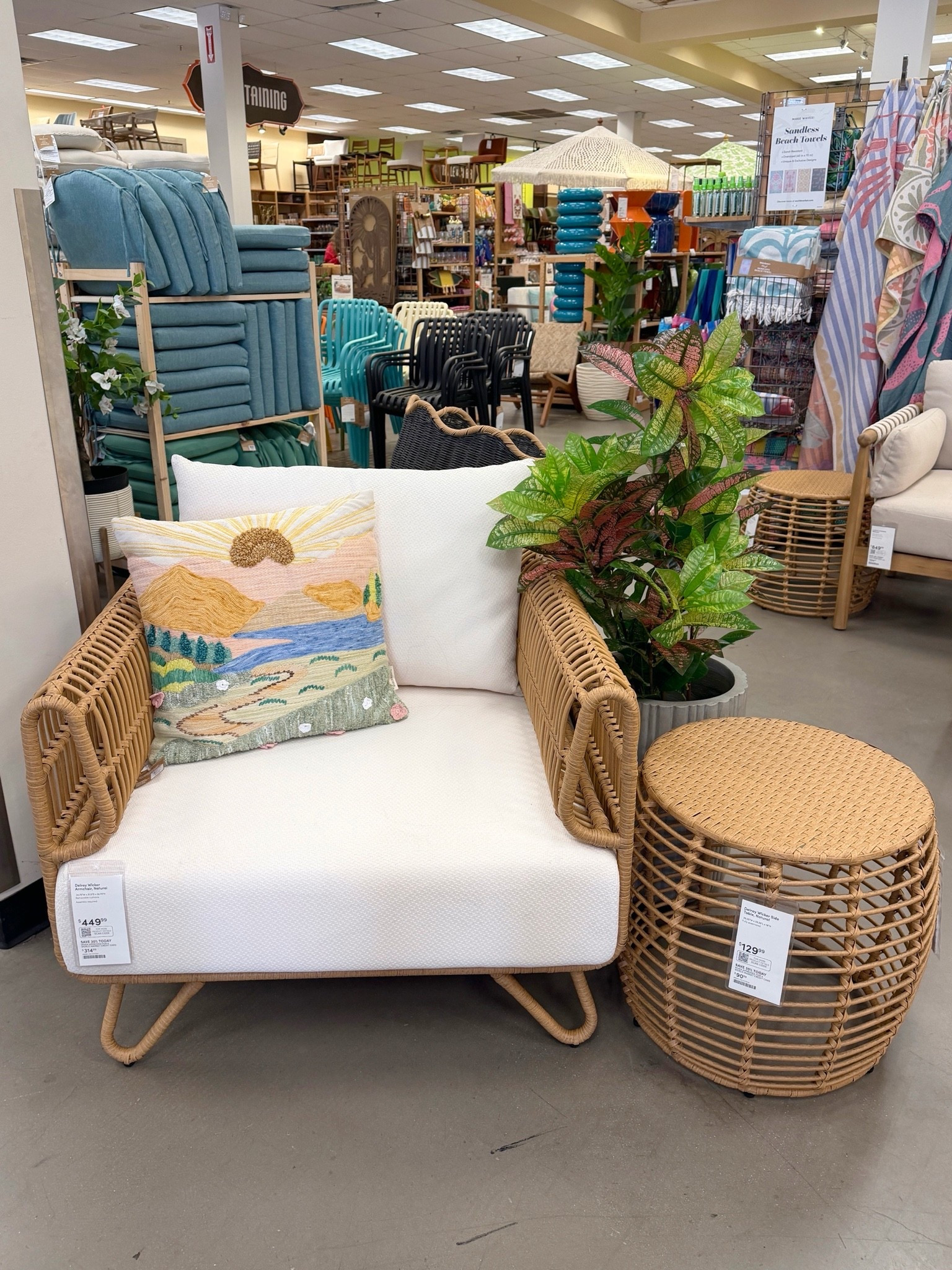 New at World Market! ☀️ The Delray All-Weather Wicker Open Weave Armchair is such a fun outdoor find. 🙌🏻 The open-weave design with bold wraparound arms and petite hairpin legs gives it a stylish, modern look, while the ivory cushion keeps it comfy for lounging. ☺️ Perfect for a patio or balcony. Linked it here! ✨ #WorldMarketFinds #OutdoorFurniture #Patio

#LTKHome #LTKSaleAlert #LTKSeasonal