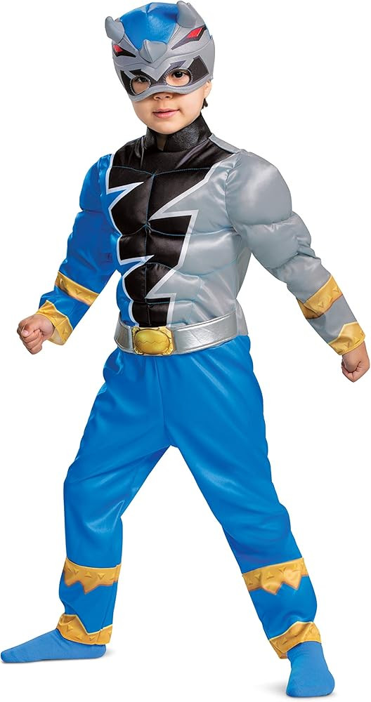 Blue Power Ranger Costume for Toddlers, Official Power Rangers Dino Fury Outfit with Mask | Amazon (US)