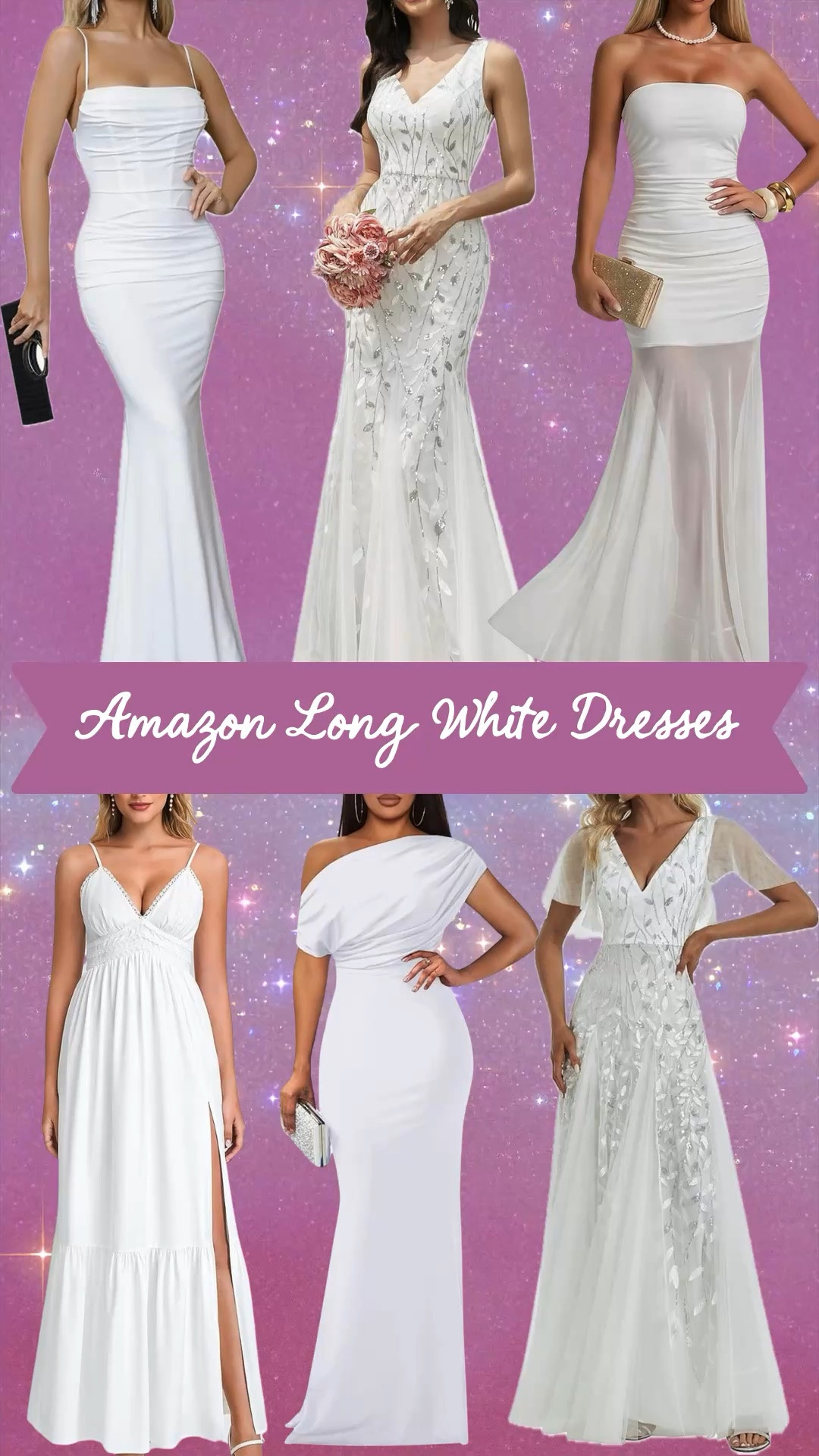 Long white bridal dresses on Amazon under $90 for the bride to be.

#LTKWedding #LTKSeasonal