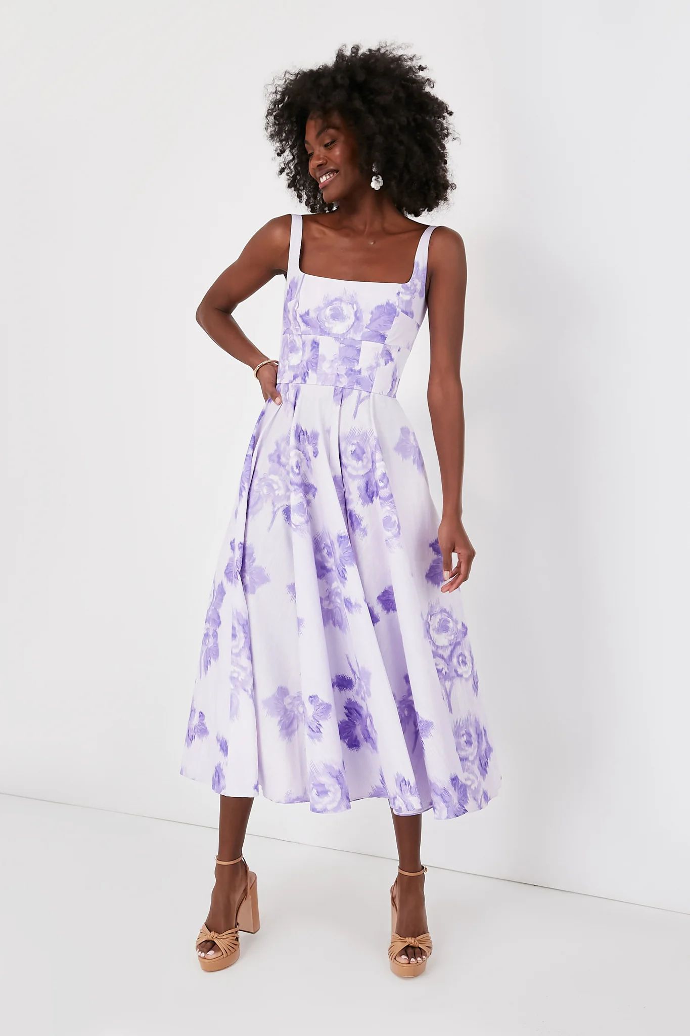 Moire Rose Lilac Mona Dress | Tuckernuck (US)