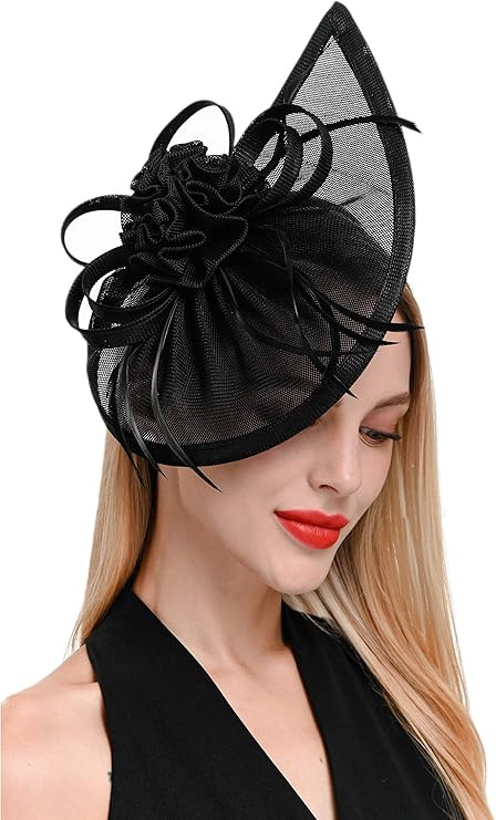 Zivyes Fascinators Headband for Women Tea Party Hat Kentucky Derby Wedding Flower Mesh Feathers H... | Amazon (US)