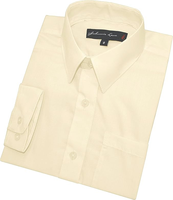 Johnnie Lene Boy's Long Sleeves Solid Dress Shirt #JL32 | Amazon (US)