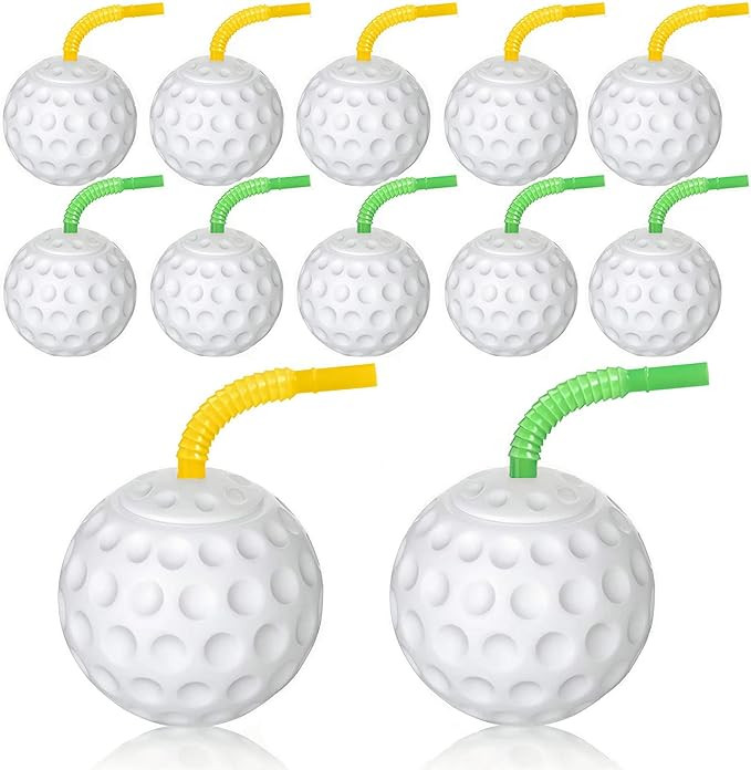 ZHURUININ 12 Pcs Golf Ball Cups 14 oz Golf Party Decorations Plastic Golf Party Favors Golf Decor... | Amazon (US)