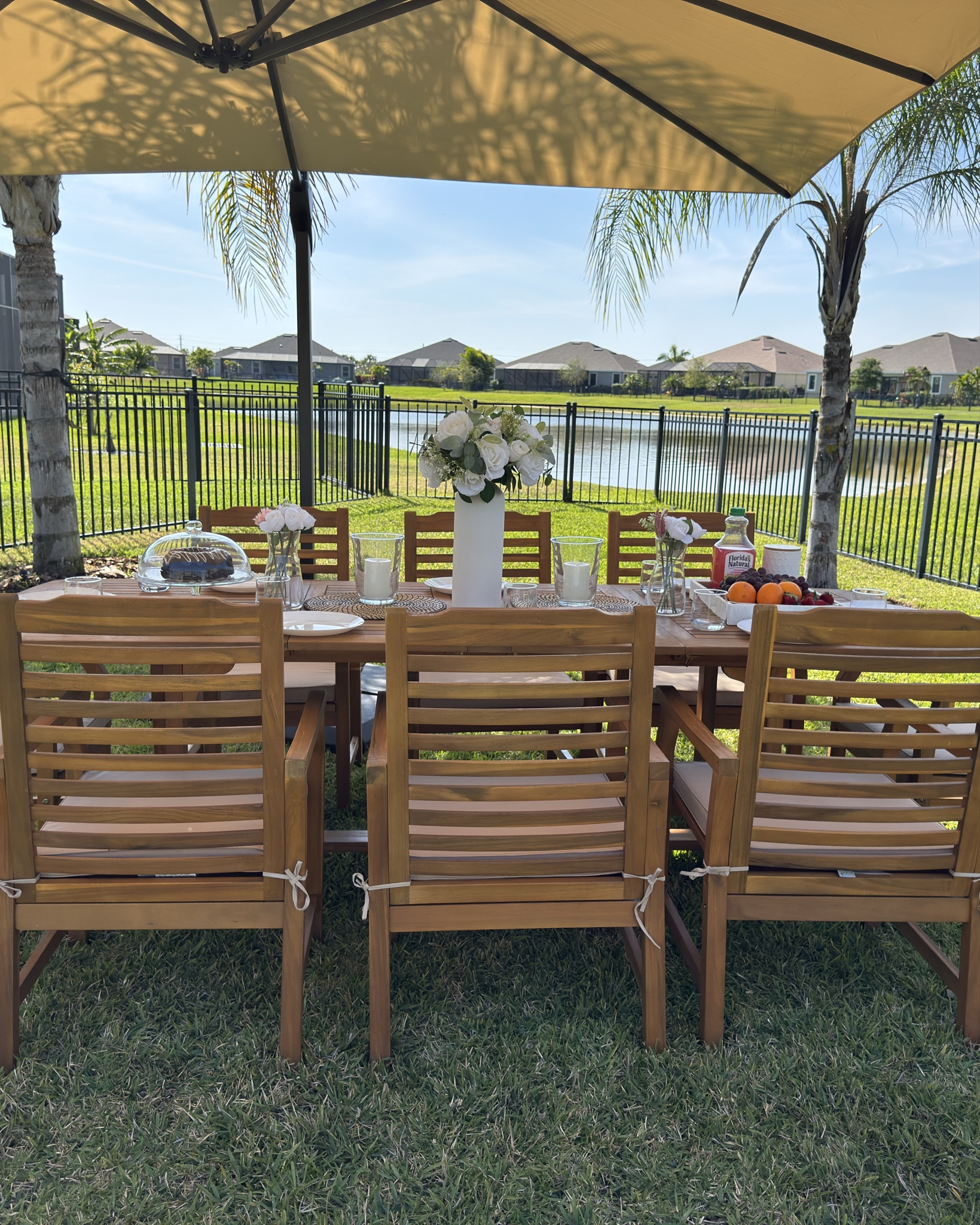 Patio table set