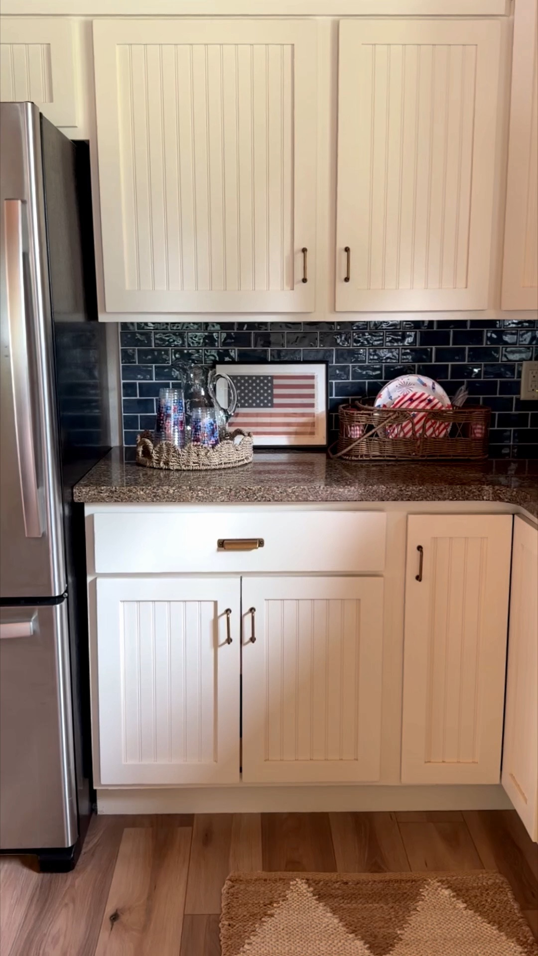 Lake cabin kitchen ♥️ This flag art is on sale right now!

#LTKHome #LTKSeasonal #LTKSaleAlert