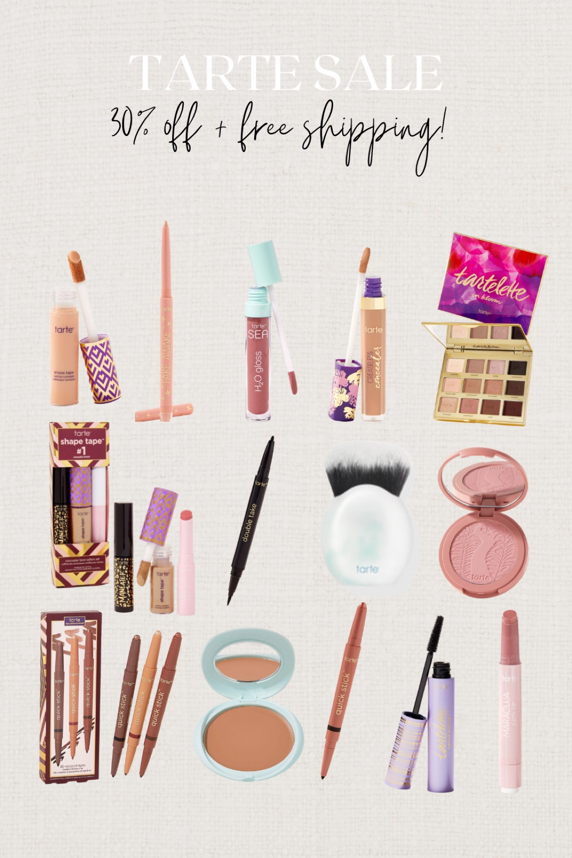 A few of my favorite Tarte makeup products! Shape tape, salt lyfe, h20 gloss, highlighter



#LTKSale #LTKFind #LTKbeauty