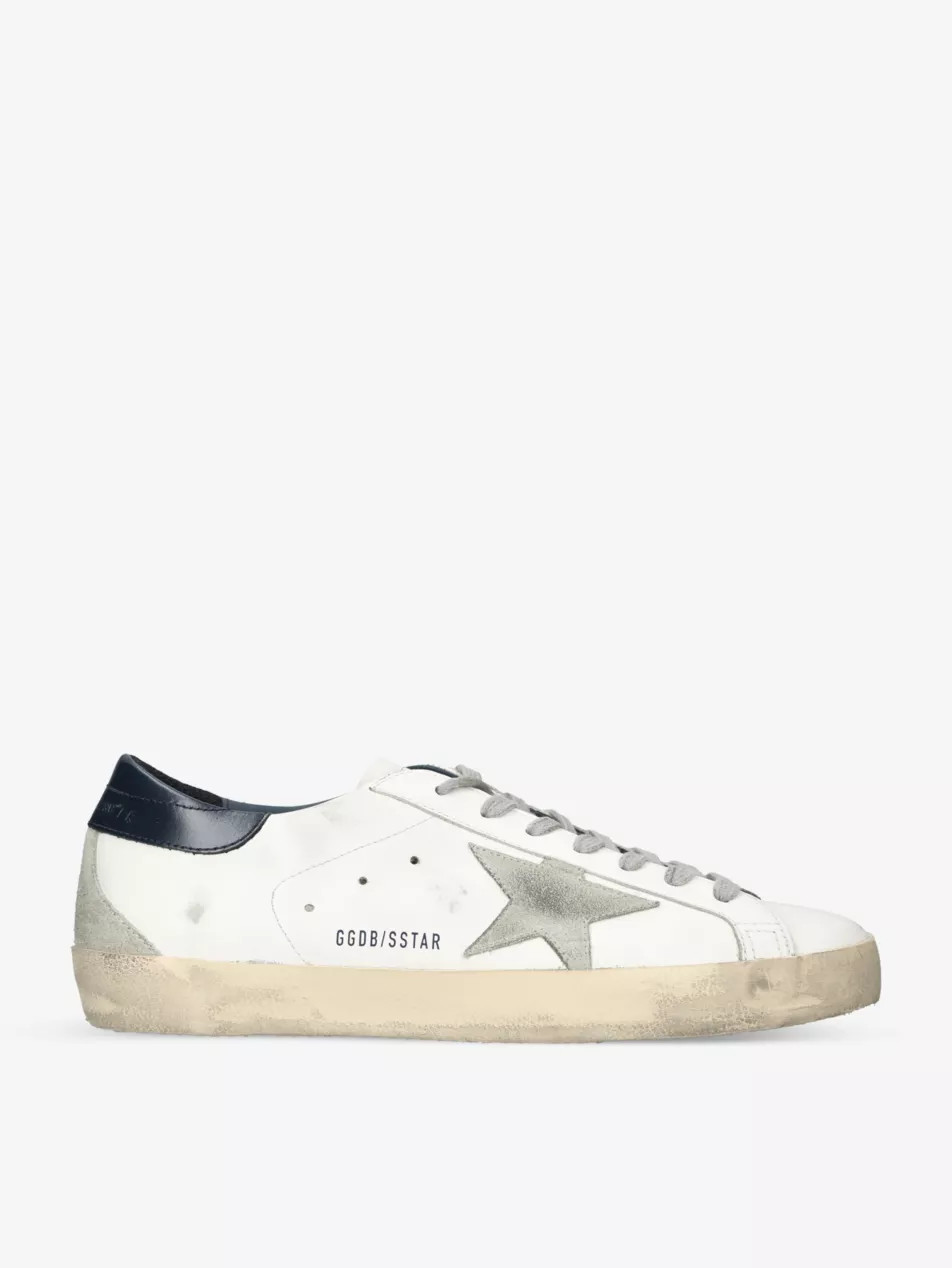 Superstar star-appliqué leather low-top trainers | Selfridges