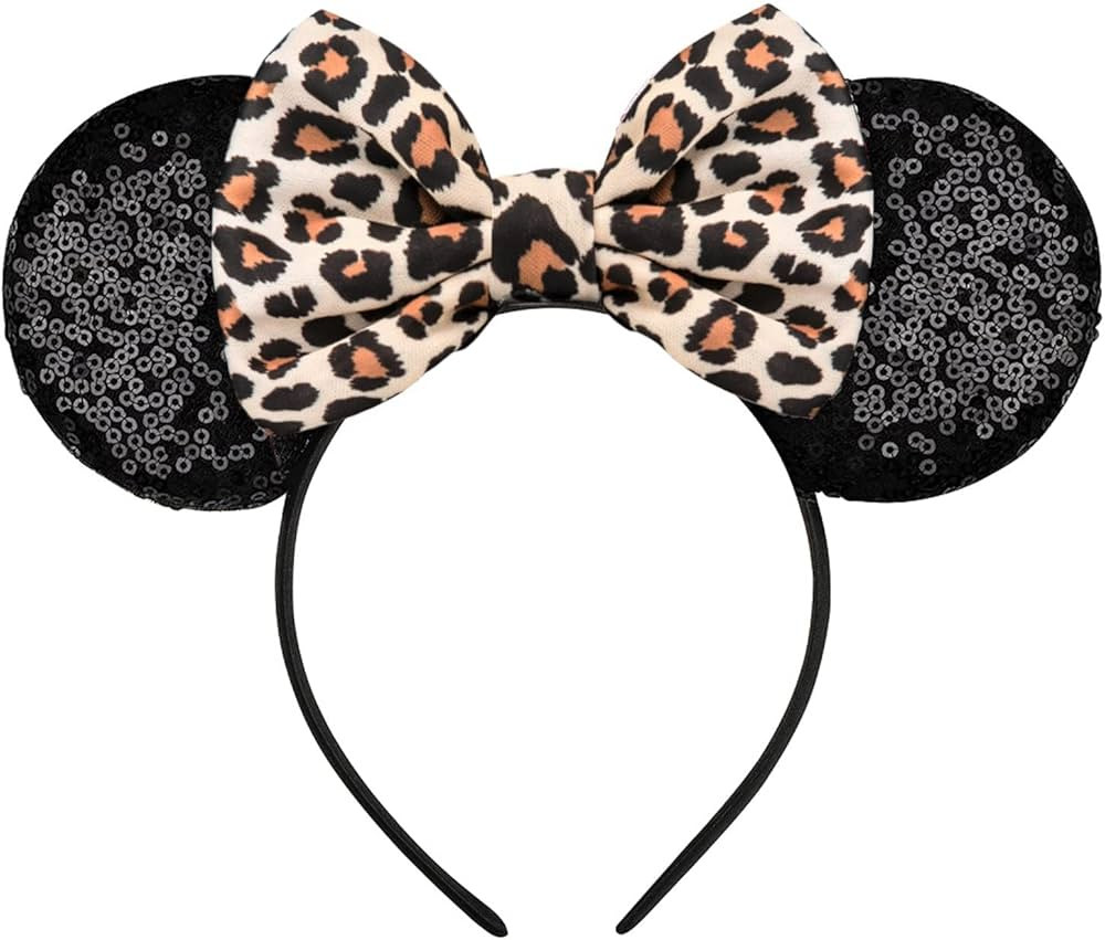 LYLIN Mouse Ears Headband, Sequin Mouse Ears with Bow Hairs Accessories for Girls Women Birthday ... | Amazon (US)