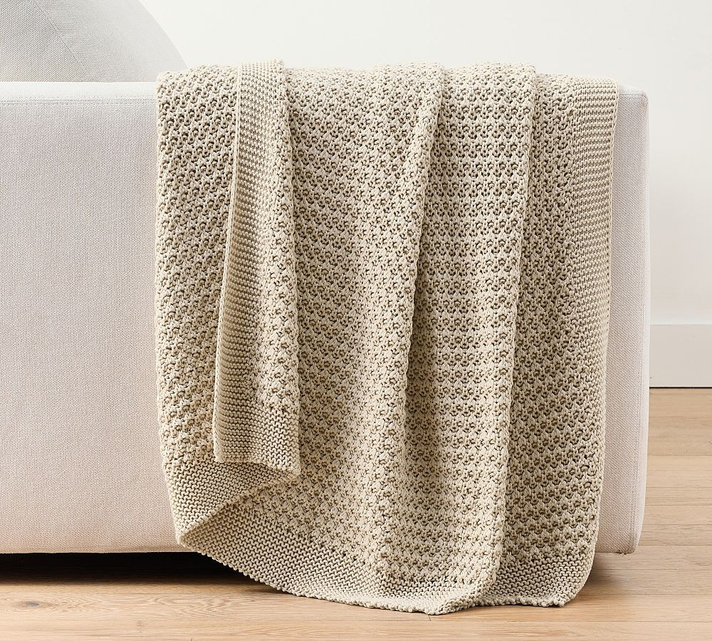 Coastline Knitted Throw | Pottery Barn (US)