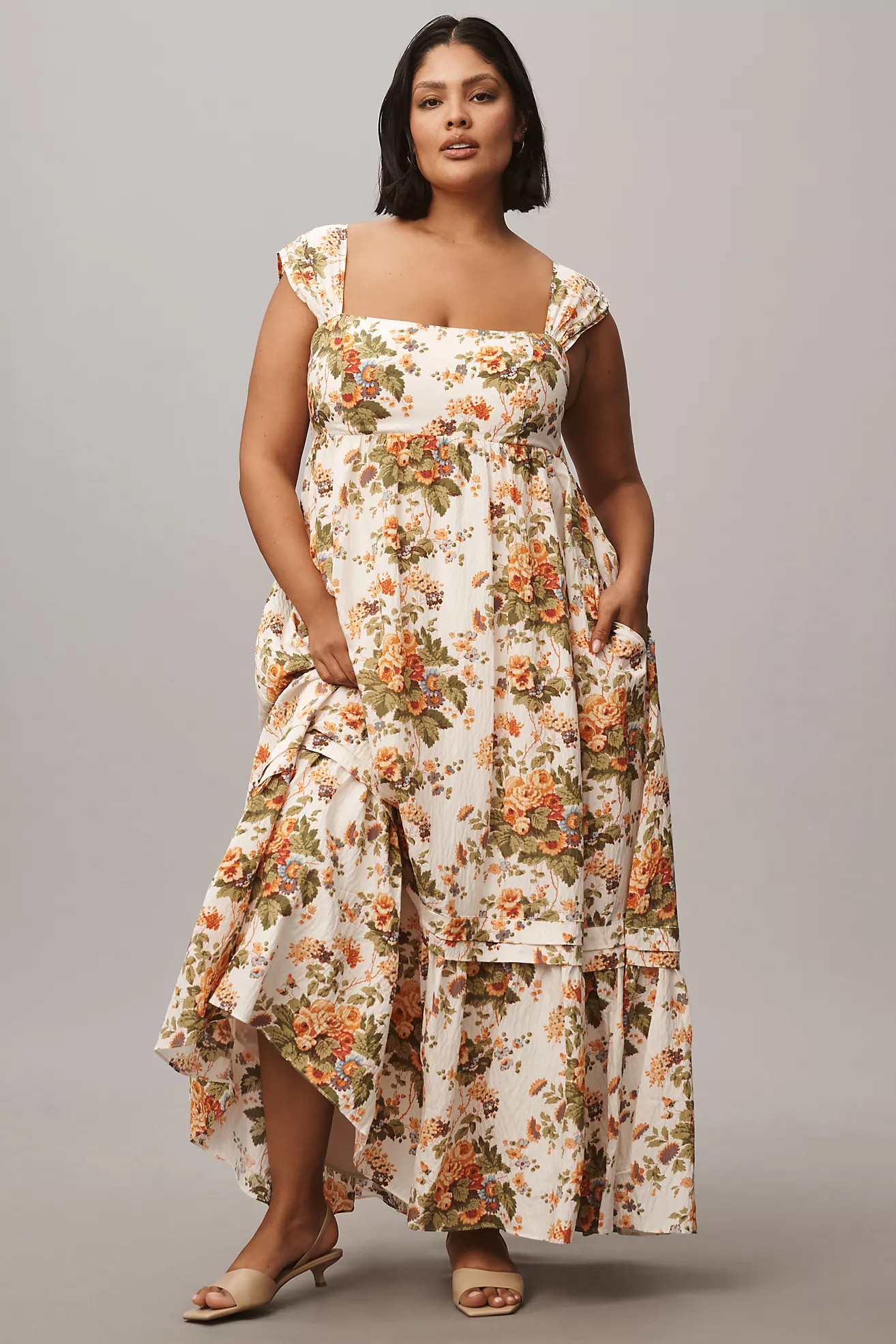 By Anthropologie Sleeveless Square-Neck Maxi Dress | Anthropologie (US)