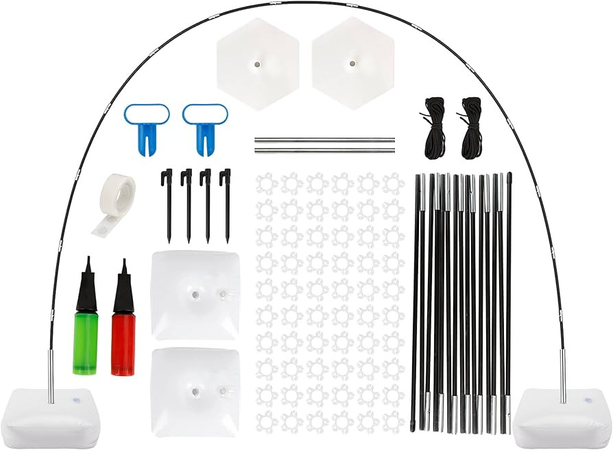 Holicolor Balloon Arch Kit with Base, 10ft Wide & 9ft Tall Adjustable Balloon Arch Stand with 2 P... | Amazon (US)