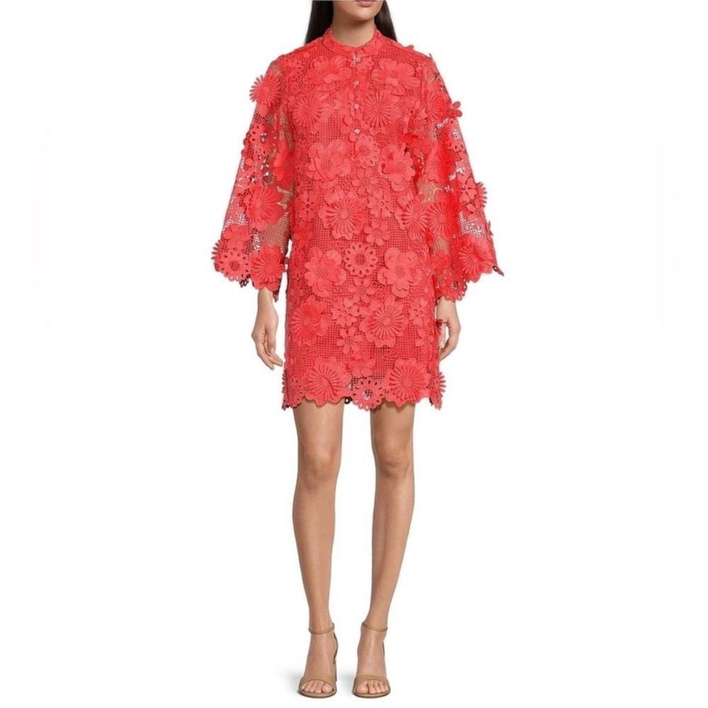 NWT J.Marie\u205fThe Seraphina Floral 3D Lace Shift Dress in Coral Size S | Poshmark