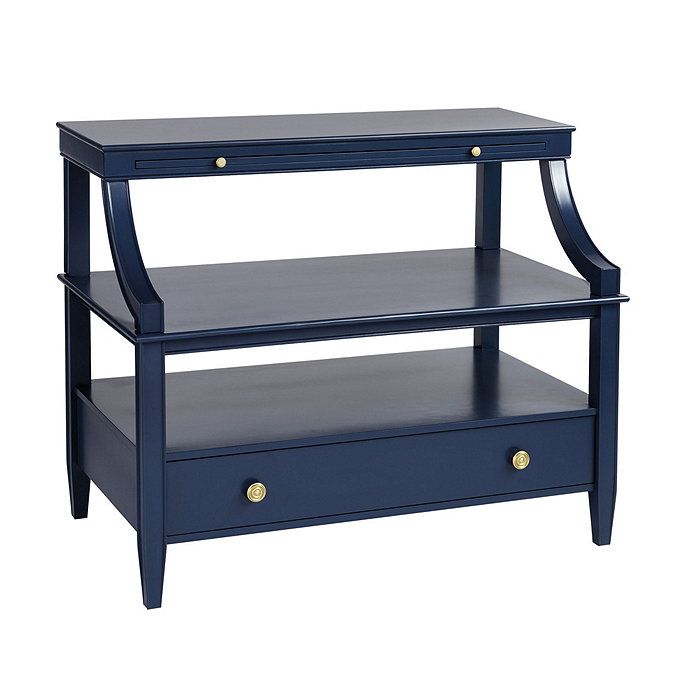 Sidney Open Side Table with Shelf and Drawer | Ballard Designs, Inc.
