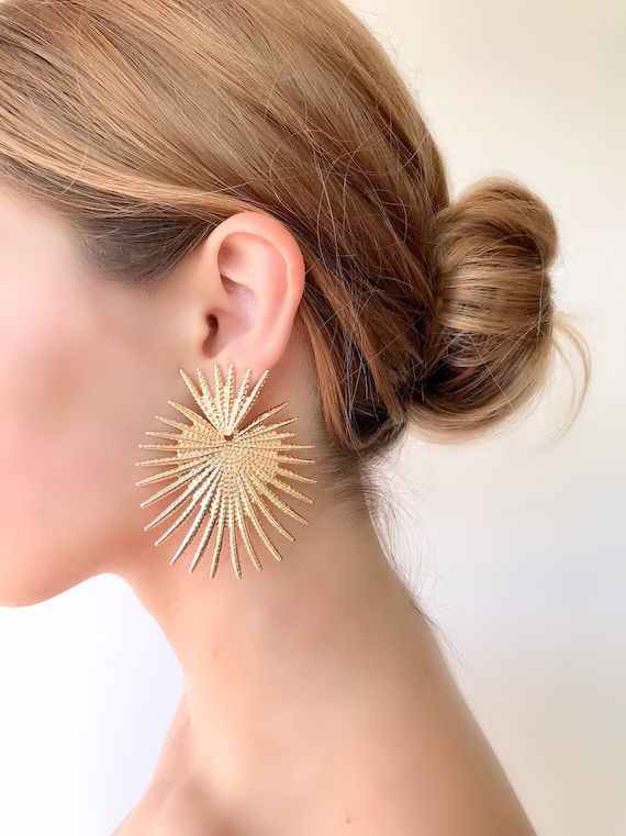 Gold star earrings celestial earrings metal star earrings | Etsy | Etsy (US)