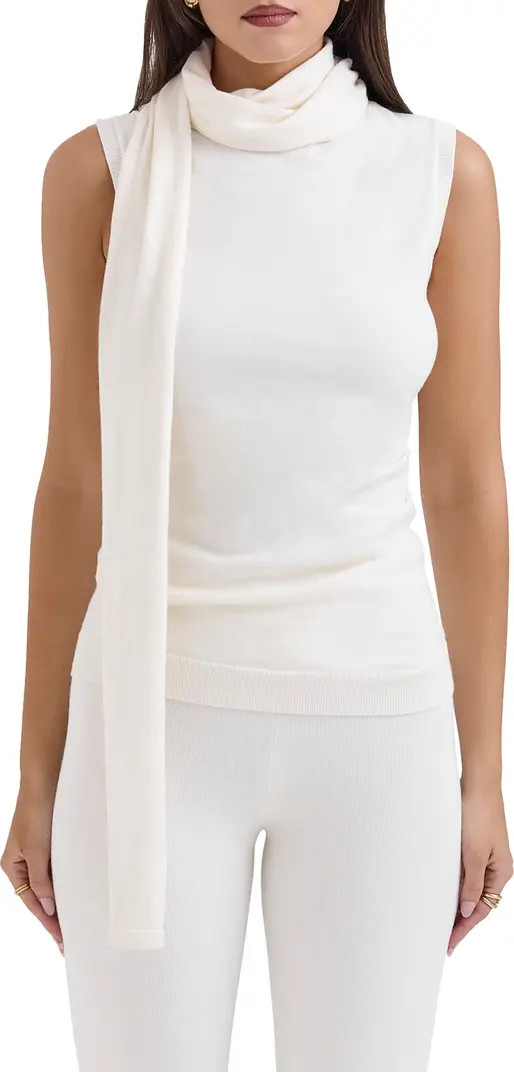 HOUSE OF CB Clementine Sleeveless Drape Top with Scarf Detail | Nordstrom | Nordstrom